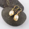 Orecchini a pennello Borosa perle per perle d'acqua dolce naturale per le donne squisite gocce oro gocce di gioielli da donna moderna 3/5PAIRS all'ingrosso