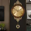 Horloges murales créatives Vintage élégant silencieux en bois minimaliste salon chambre Horloge Murale Design de maison WZ50WC