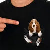 Herren-T-Shirts Baumwolle verkaufen 2D Digital Dog Print T-Shirt kurzärmelig runden Hals lässig bequeme Oberteile übergroße Hemd Tee T-Shirt