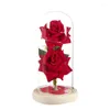 Veilleuses goutte cadeau de saint valentin pour petite amie Rose éternelle lumière LED mère faveur de mariage lampe de demoiselle d'honneur