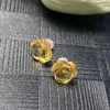 Boucles d'oreilles MeiBaPJ Citrine naturelle pierre précieuse fleur véritable or jaune 18 carats bijoux à breloques fines pour femmes