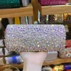 Kvällspåsar Xiyuan Lady AB Crystal Diamond Clutches For Wedding Party Cocktail Clutch Purse Chain Shoulder Bag Women Handbag 230823