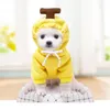 Vêtements pour chiens Vêtements pour animaux de compagnie mignons Automne et hiver Garder au chaud Petits chiens de taille moyenne Teddy Cat Peluche Pull à capuche Fournitures