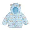 Down Coat Children's Children in 2023 Autumn Winter Cartoon Cotton-Padded Jacket Deskled