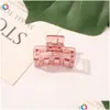 Hair Accessories Color Transparent 4Cm Mini Claw Ribbon Clips Accessory Korean Cute Girls Lovely Hairpins Barrette Fashion Drop Deli Dhqra