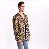 Jaquetas masculinas Mens outono inverno manter quente pele falsa leopardo vison vneck manga longa jaqueta curta regular casual couro trench coat 230824