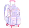 Backpacks School Rolling Torby Plecak School For Girls Kids Trolley Bag Wheels 230823