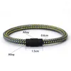 Bracelets de charme Noter grau A Bracelete de corda Men Black Magnet Bujle Braclet Minimalist Cord Bangle Gift para ele Tabola Braslet Pulsera