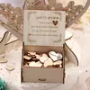 Other Event Party Supplies Wedding Guest Book Alternative Wedding DecorDrop Heart Guestbook Wooden Heart shap Guest Drop Box 6080pcs Sweet Heart Drop box 230824