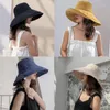 Boinas de chapéu de chapéu de linho plano para mulheres viajar Sun Beach Protection UV Round Round Top Solcreen Dobrável Cor sólida feminina Si