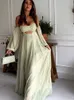 Robes décontractées de base Solide Sexy Dos Nu Creux Maxi Robes Mode Femmes Élégantes Manches Longues Lanterne Aline Robe 2023 Robe De Soirée De Fête De Vacances 230823