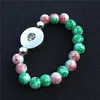 Bracelet en perles de verre colorées pour enfants filles, longueur 15cm, 18mm, boutons à pression, mélange de couleurs, 30 pièces, lot2340