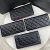 Top Luxury Designer Caviar Wallet Guida pelle Long Business Clutch Man Womans Real Leather C Credit Card Card Torta Canna borsa a mano con box con scatola