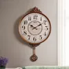 Wall Clocks Watch Clock Living Room American Style Cool Creative Fashion European Simple Atmospheric Home Nordic Quiet