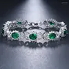 Brazalete Tres Capas De Suntuoso Circón Brillante Pulsera De Alta Gama Chapada En Platino Elegante Y Delicada Para Una Boda Cita A Ciegas