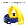 Belts For Men Women Plain Candy Colors Silicone Rubber Leather Wavy Shape Belt Plastic Buckle Cute Without Metal