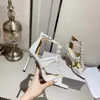 Bride Dress Wedding Shoe Heels pearl sandals Women Shoes Genuine Leather With Strass Pointed Closed Toe Party Shiny Bottom Pumps High Heel Shoes with box dust bag 35-42
