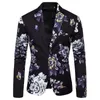 Męskie garnitury Blazers Autumn Blazer moda koreańskie nadruki odzieży fantazyjna kwiatowa kurtka marynarska sukienka sceniczna płaszcz swobodny Slim Fit Blazze 230823