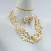 Necklace Earrings Set 3 Shares. 8MM Natural Pink Baroque Cloud Bean Pearl Necklace. Charming Women's Classic Jewelry 19"