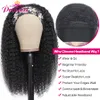 Princesse bouclés bandeau perruque perruques de cheveux humains pour les femmes noires brésilien bouclés aucun avant de lacet perruques cheveux humains 220% densité sans colle