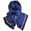 Scarves Men 100 Silk Scarf Double Layer Long Neckerchief Cravat For Office Party Travel 230824