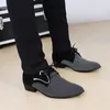 Sapatos de vestido Mens Couro Conciso Sapatos Masculinos Business Dress Pointy Plaid Black Shoes Respirável Casamento Formal Sapatos Básicos Homens Mocassins 230824