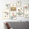 Chinese stijl eten canvas schilderij citaat oosterse keuken anime katten posters print kunst muurfoto's home restaurant eetkamer decor cadeau geen frame wo6