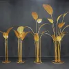 Upscale Wedding Decoration Wrought Iron Banana Tree Leaf Road Guide Party Stage Scene Site Layout Ornament Window Supplies LL