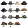 Cappelli ciclistici uomini Donne Wide Brim Jungle Cappello Campeggio Cappelli da pesca da pesca da pesca Sun militare Boonie Sun