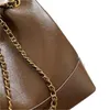 Mochila minimalista urbana, moda e personalizada com sensação de couro de cera de óleo, grande capacidade e bolsa de crossbody de um ombro de um ombro versátil