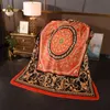 2023 Luxury Blankets Style Horse Pattern Blankets Brocade Palace Style Horse Spandex Double Layer Composite Blanket