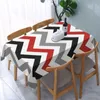 Table Cloth Retro Stripes Red Black White Gray Cover Modern Zigzag Geometric Backing Edge Tablecloth For Dining