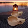 Filiżanki spodki na świeżym powietrzu kemping kubka drewniana kubek twórczy herbata retro rączka gigantyczna kubki z kawy z