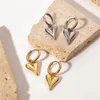 Dangle Ohrringe Hip Hop Französisch Kpop Herz Anhänger für Frauen Sommer Schmuck Edelstahl Luxusschmuck Urlaubsbehörde Geschenk