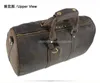 Duffel Bags Boston Crazy Horse Echte lederen heren Traveltas Tas Duffle Bagage Big Shoulder Overnight Weekend M087