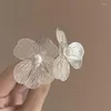 Boucles d'oreilles créoles en forme de brouillard d'eau, jardin, Super immortel, fleur papillon en métal français, légère et luxueuse, de haute qualité, petite conception Simple