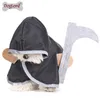 Cat Costumes Halloween Ubrania ubieraj się odblaskowy pasek śmierci Cape Cloak w umywalną imprezę Śliczny kostium krzyżowy