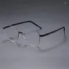 Zonnebrillen Frames Denemarken merk 9624 titanium bril frame mannen ultralicht schroefloos recept bril vrouwen polygon optisch