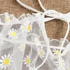 Sexy conjunto de roupa interior feminina renda floral fio livre lingerie offshoulder pequeno peito bralettethong beachwear sutiã transparente 230824