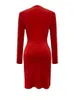 Casual jurken lente mini voor vrouwen 2023 sexy solide zwarte rode jurk kruis pure mesh bodycon robe femme street kleren vestidos