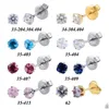 Stud 24pcSbox No Pain Ear Piercing Kit Wegwerp gemakkelijker veilige steriele neus pistool piercer gereedschap earring sieraden18711461 drop levering je dhqyn