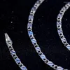 Kedjor Luxury 925 Sterling Silver Special 2mm Flat Clavicle Halsband för män Kvinnor Bröllop Jewelry Christmas Gifts 40-75cm