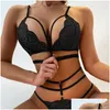 Reggiseni set di lingerie erotica Brassiere set per donne giarrettiere sexy mutande costumi porno trasparenti reggiseno bra babydoll drop drop deliv dhz38