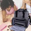 Sacs à cosmétiques Étuis Sac de rangement de vernis à ongles double couche Sac de maquillage de voyage de grande capacité avec étuis à cosmétiques individuels Organisateur Sac de vernis à ongles 230823