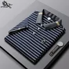 Mens Polos Polo Shirt Men Summer High Quality Shortsleeved Cotton Stripe Business Casual M4XL 3661 230823