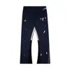 Herrendesigner Jeans Sporthosen schlanker Denim gerade Jogginghosen Speckled Letter Print Pant Women High Street Ehepaar vielseitige Weatpants