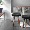Stol täcker Vorcool 1 st 33 cm tjock elastisk barstolsäte kudde täcker bomullspall rund skydd (svart)