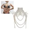 Scarves Fashionable Pearls Collar Necklace Sexy Body Chain Jewelry Idol Costume Vintage Style Bra For Dancer Drop