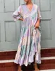 Abiti casual Spring Autumn Autunno Abito a Vesto Vesto Vesto per Women Fashion Patchwork Beach Beach Maxi Wome's Vestidos