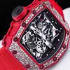 Richarmilles Orologi automatici di lusso Orologi da polso sportivi meccanici Serie da uomo 35-02 Snowflake Diamond Red Devil Ultimate Edition Set completo HBWY